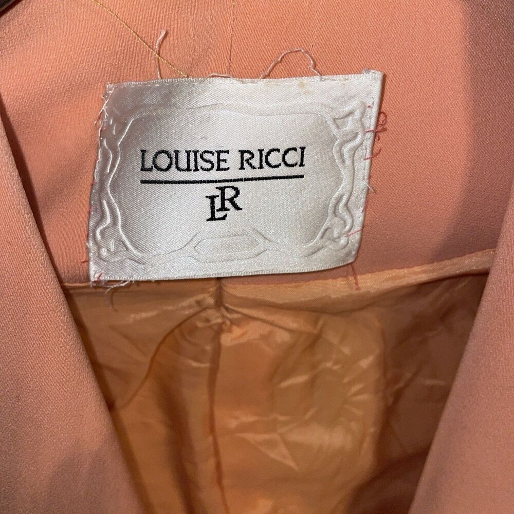Louise Ricci Women’s Skirt Suit Size 20 Orange Business Formal Party - Picture 2 of 16
